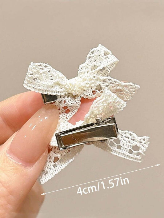 SHEIN مشابك شعر دانتيل بشكل لفيونكة