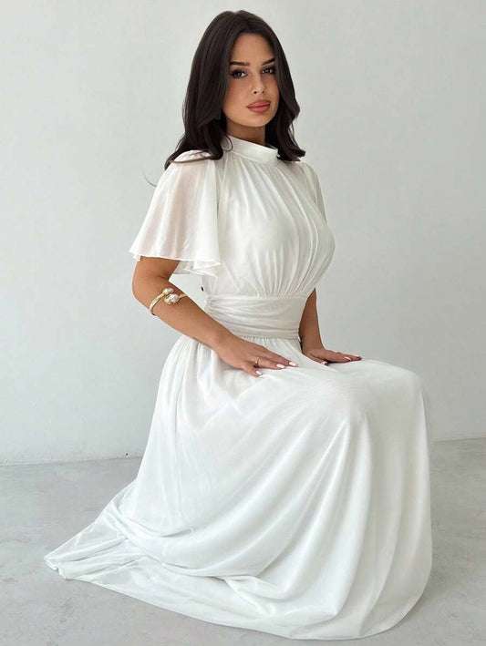 SHEIN Firerie فستان أبيض ناعم واسع و أنيق
