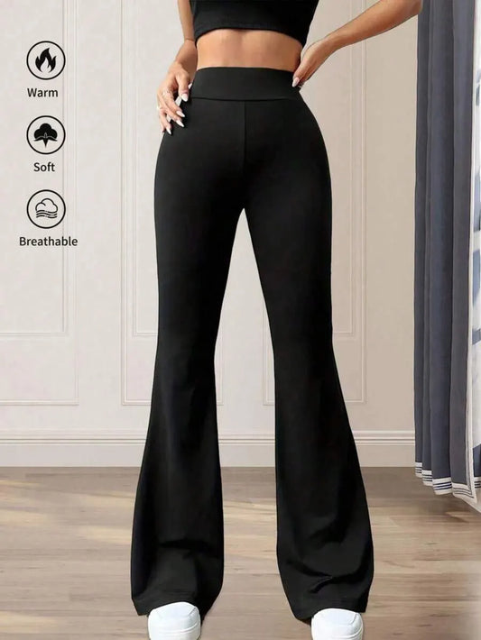 SHEIN بنطلون نسائي عالي الخصر بقصة واسعة