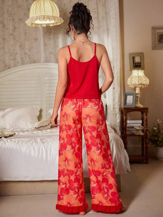 SHEIN CottageSlumber طقم بيجامة صيفي من