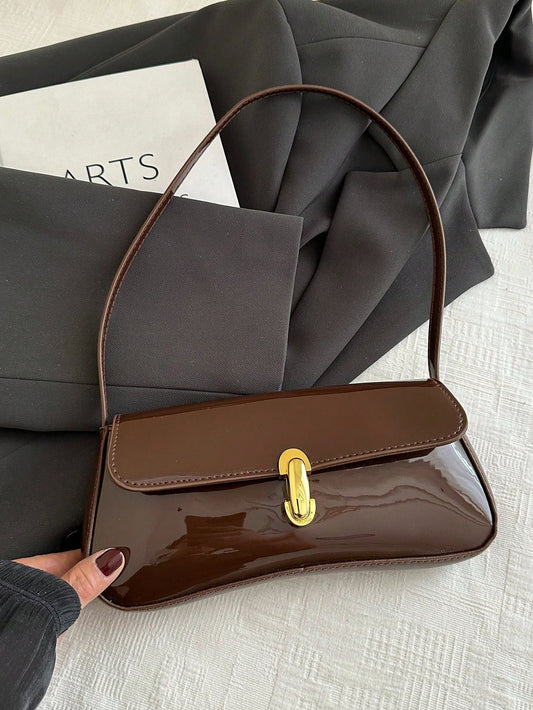 SHEIN حقيبة كتف نسائية من جلد صناعي