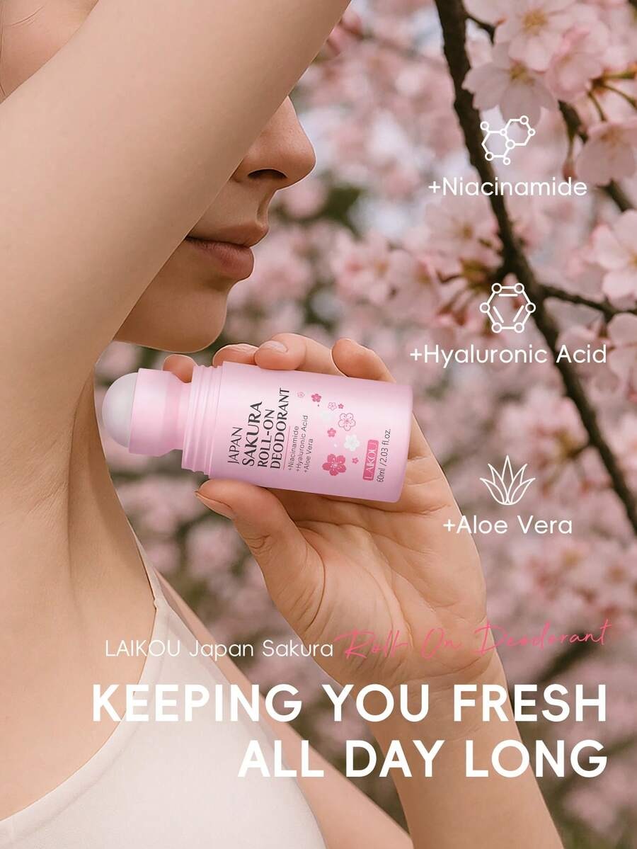 LAIKOU مزيل عرق رول من عطر الكرز الياباني سكورا