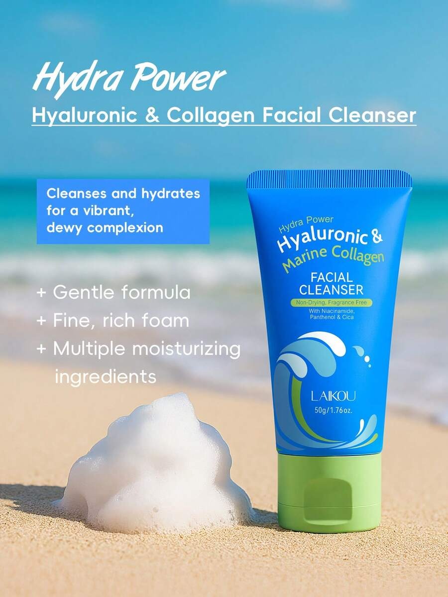 LAIKOU منظف وجه  بحمض الهيالورونيك والكولاجين