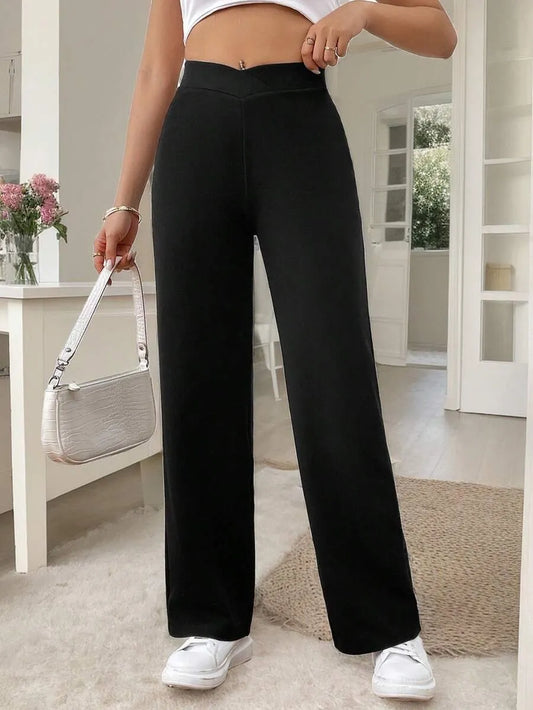 SHEIN Frenchy بنطلون نسائي مستقيم بطبعة جلد النمر