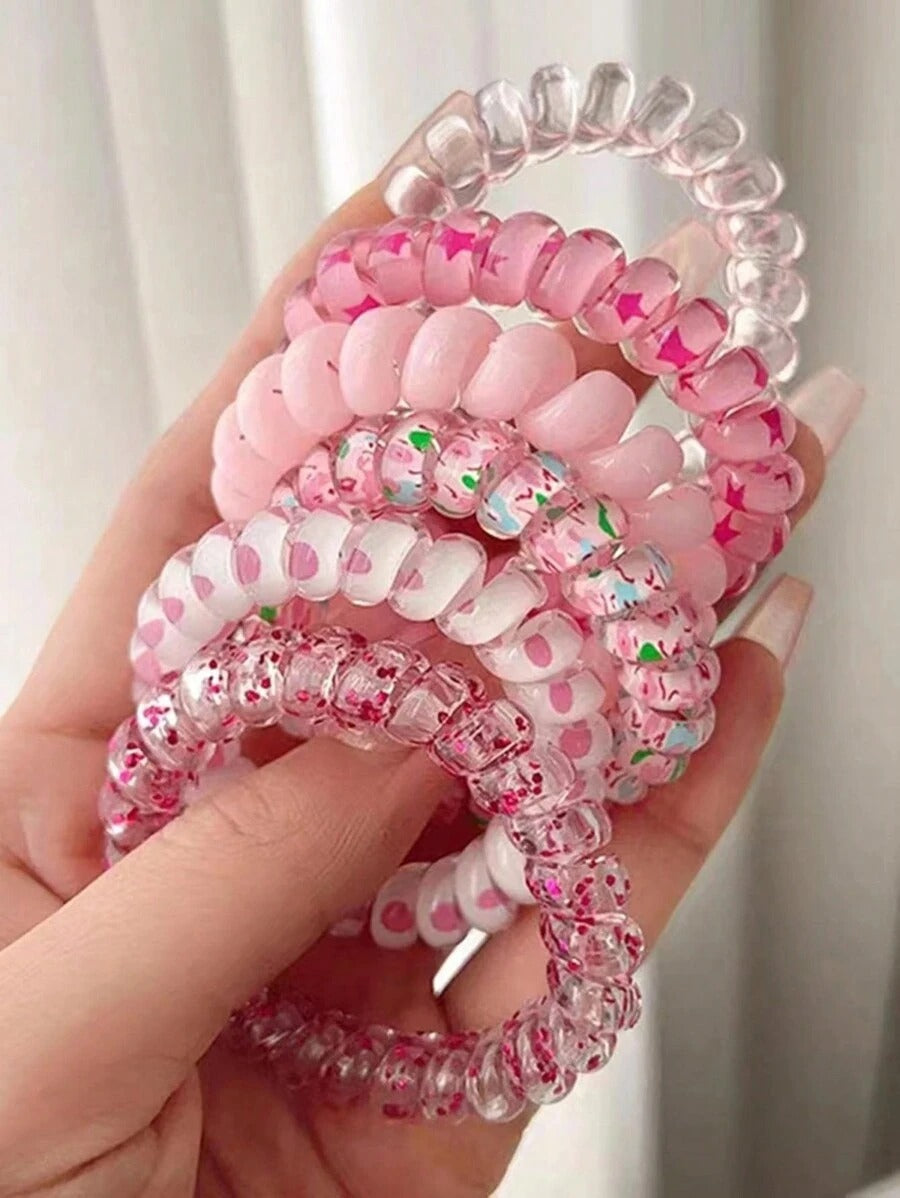 SHEIN مجموعة شرائط رأس مطبوعة بالزهور – 6 قطع