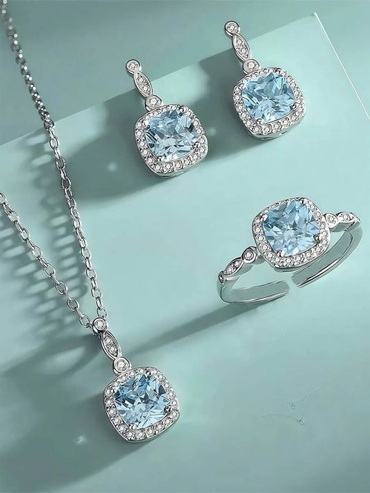 SHEIN Cravure طقم مجوهرات من 4 قطع بتصميم