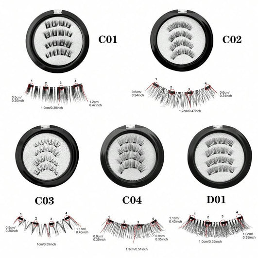 SHEIN Waloshow طقم رموش مغناطيسية طبيعية بدون غراء