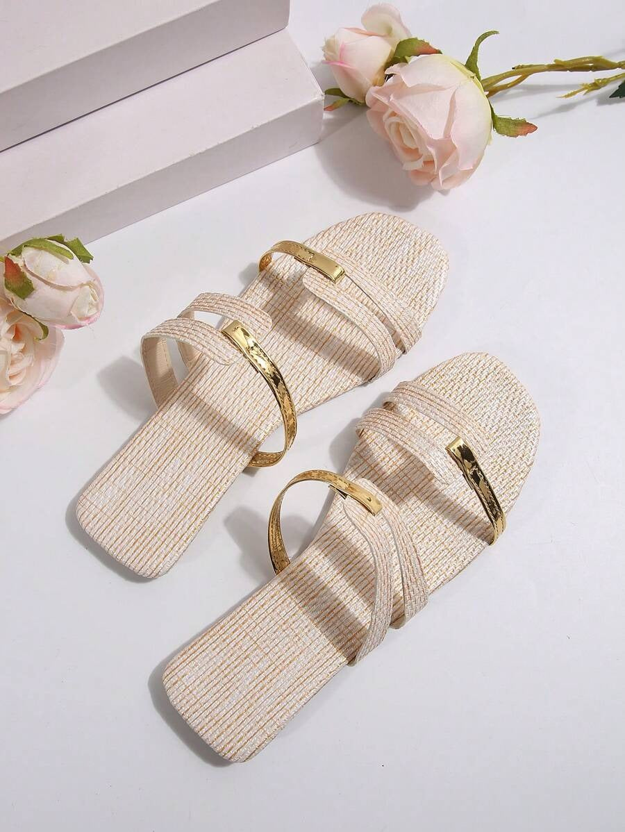 SHEIN صندل نسائي كاجوال لون بيج