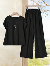 SHEIN Rusticease مجموعة قميص وسروال من