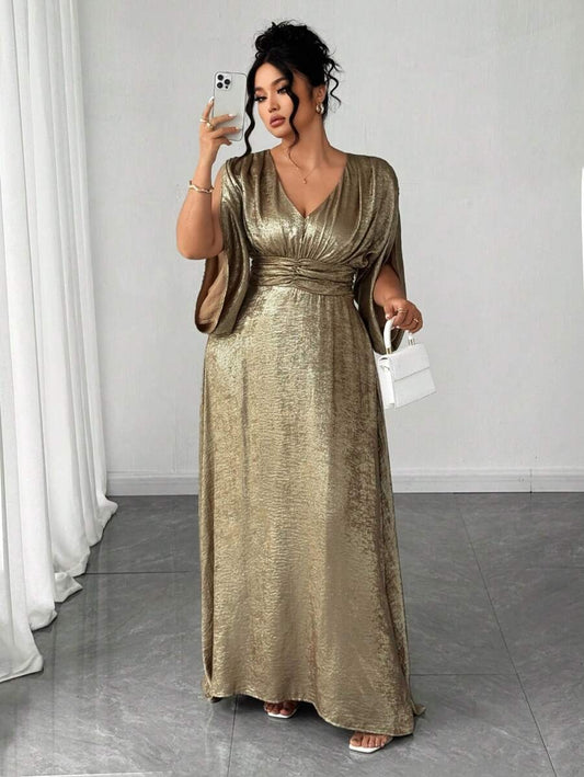 SHEIN فستان سهرة لامع طويل