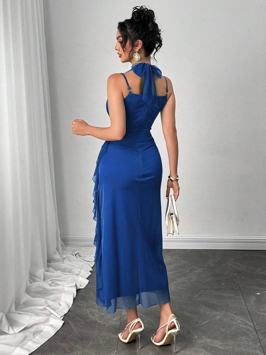 SHEIN Modelyn فستان كامي ضيق بلون أزرق ناعم