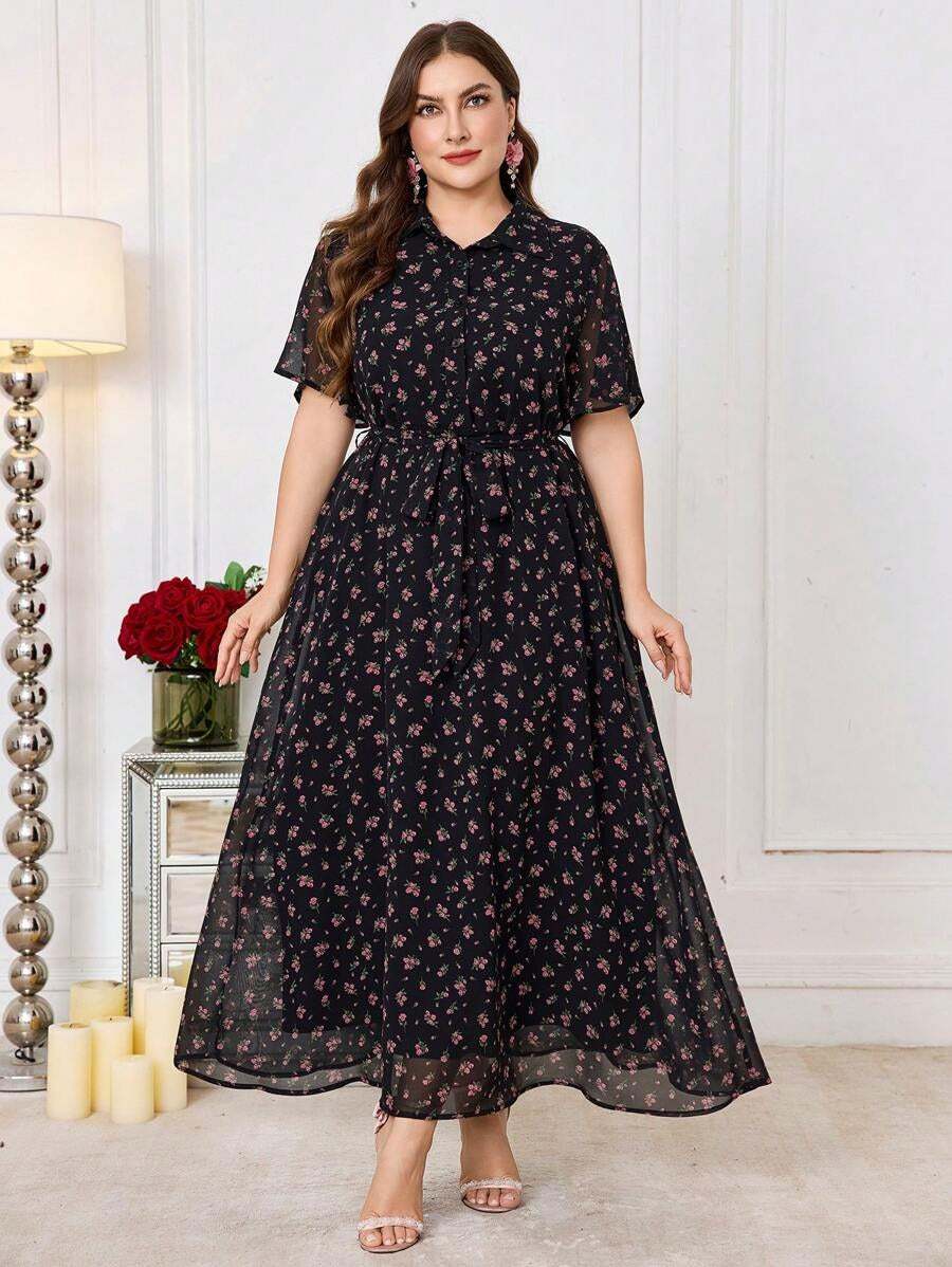 SHEIN Modelyn فستان مطبوع بنقشة زهور