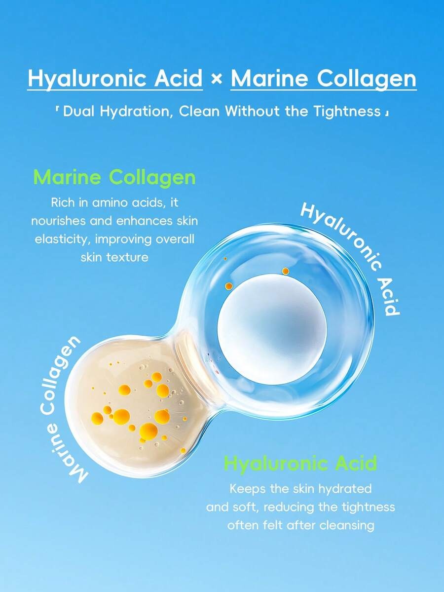 LAIKOU منظف وجه  بحمض الهيالورونيك والكولاجين