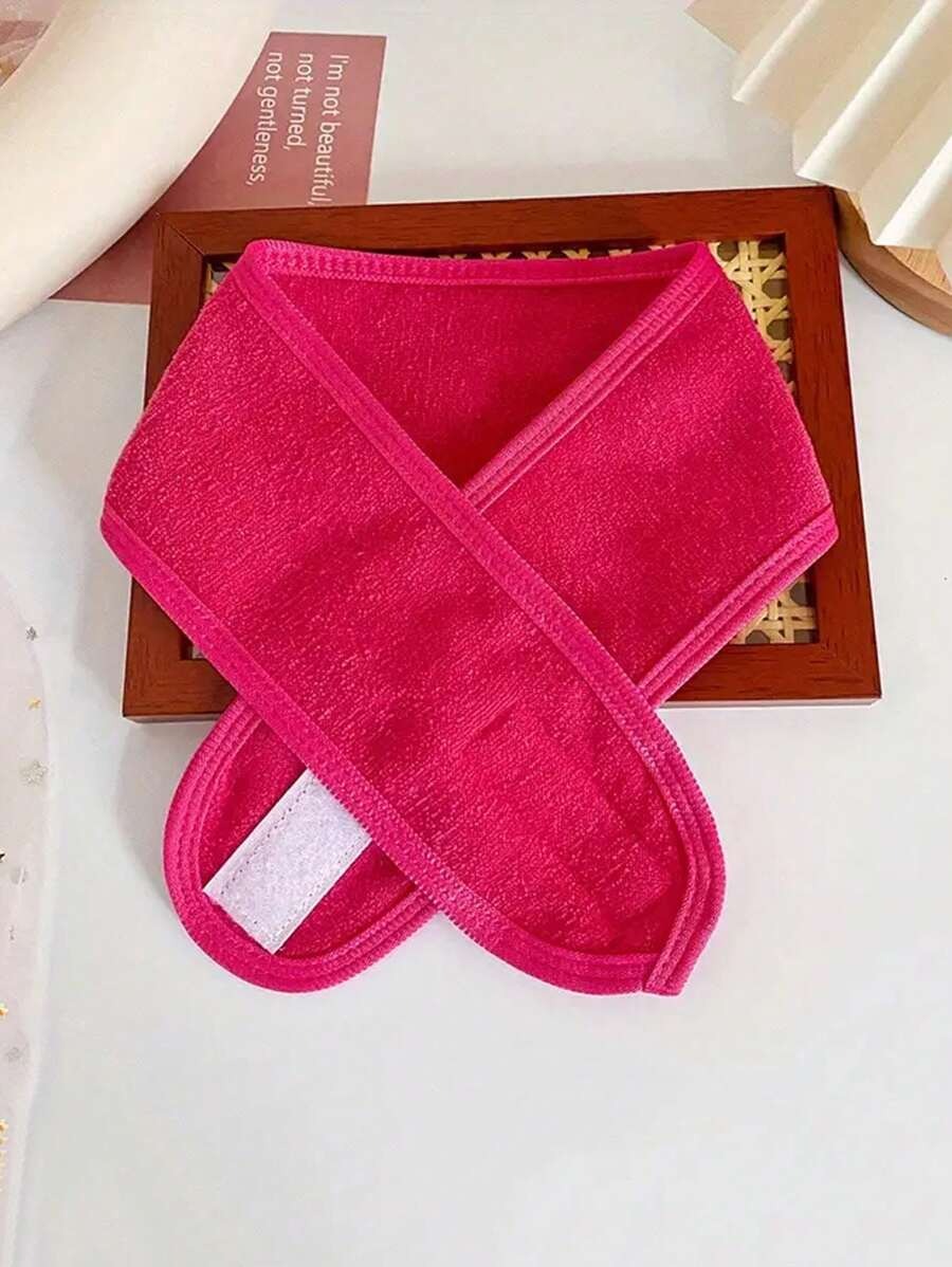 SHEIN شريط الرأس الناعم والمريح بلون روز أحمر