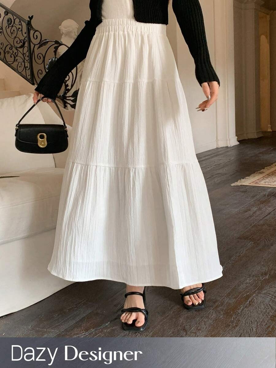 SHEIN Dazy Designer تنورة بطبقات وخصر مرن