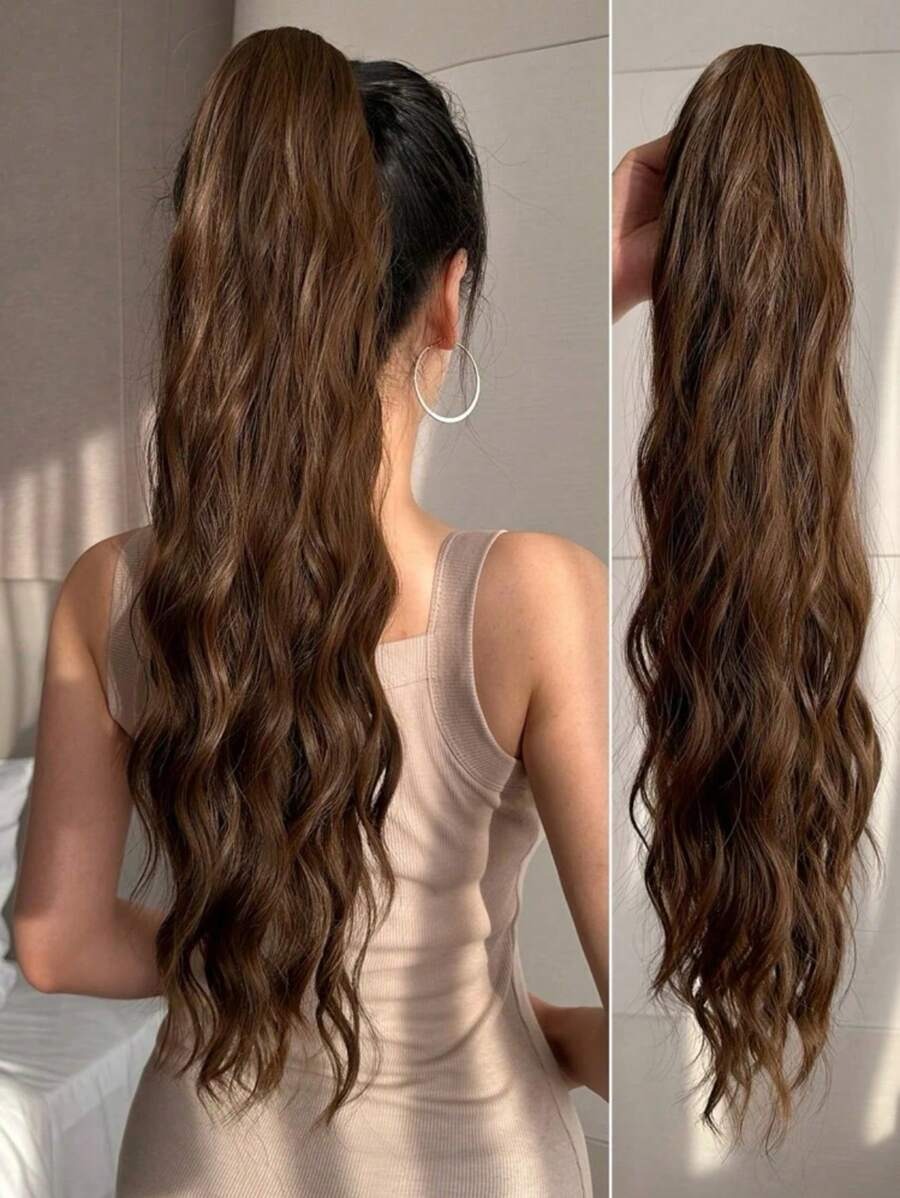 SHEIN  وصلة شعر بوني تيل مموج ناعم يتركب بسهولة