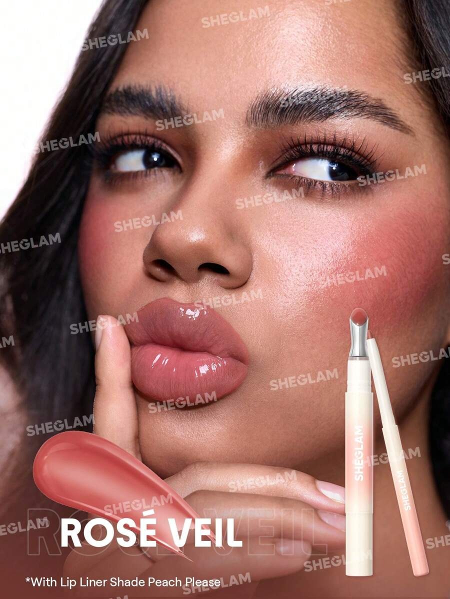 SHEGLAM Rosé Veil منفخ شفايف يعطي لمعة ناعمة