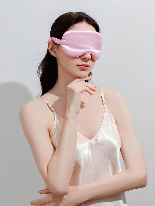 SHEIN قناع نوم 4 قطع حريري خفيف وناعم