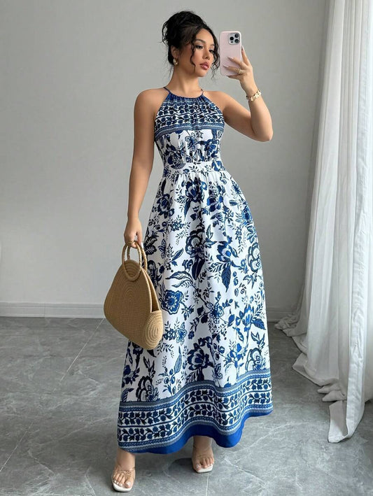 SHEIN فستان ماكسي بطبعة زهور