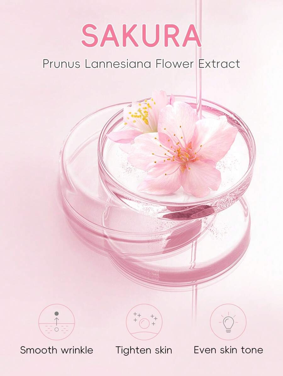 LAIKOU مجموعة 8 قطع بزهور وردية لترطيب وتفتيح البشرة