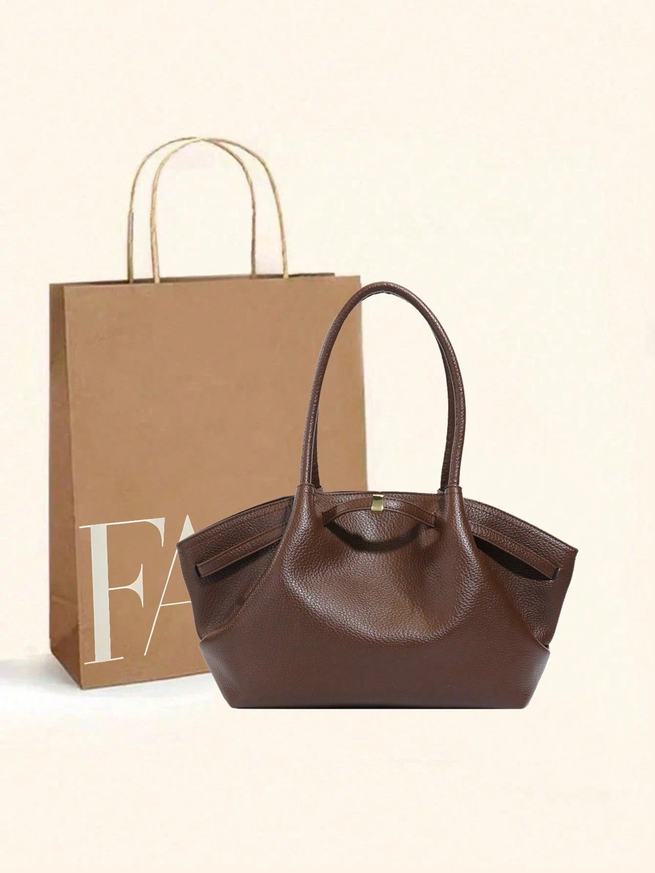 SHEIN حقيبة كتف نسائية جلدية عصرية