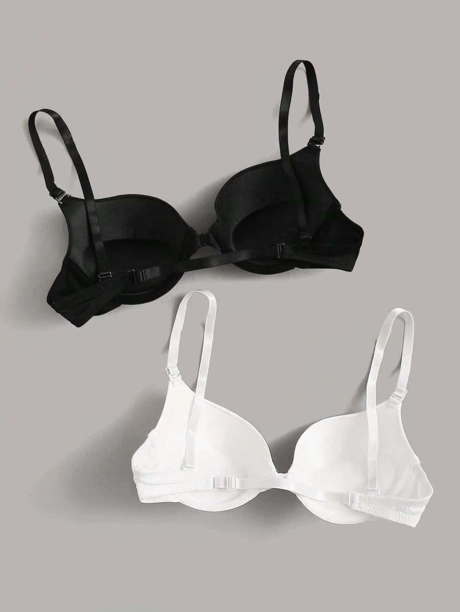 SHEIN طقم 2 حمالة صدر بلون أبيض و أسود