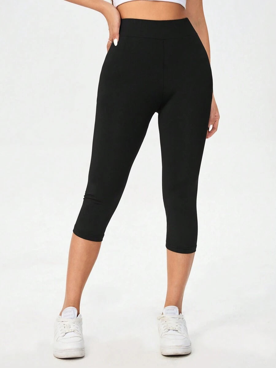 SHEIN طقم 3 بنطلون ضيق بلون سادة