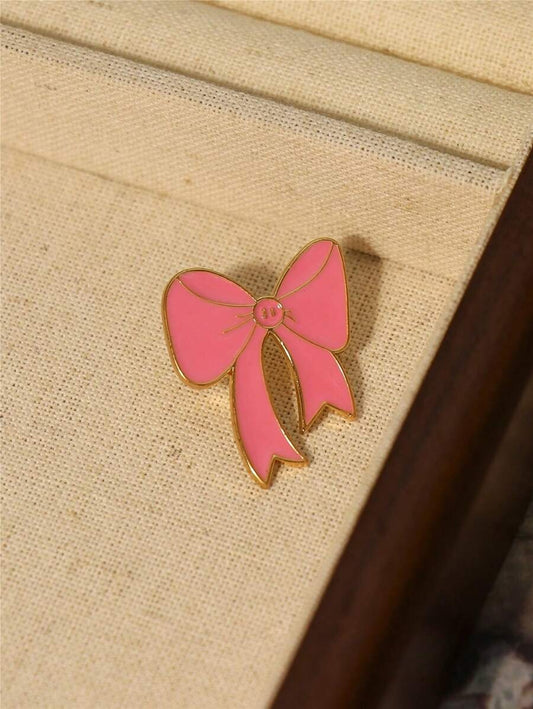 SHEIN Yuan Shuo بروش فراشة وردية للحقيبة أو الملابس