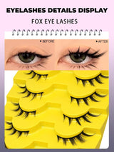 SHEIN GROINNEYA 3D طقم 7 أزواج رموش عين القطة