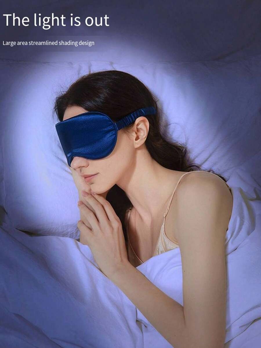 SHEIN قناع نوم 4 قطع حريري خفيف وناعم