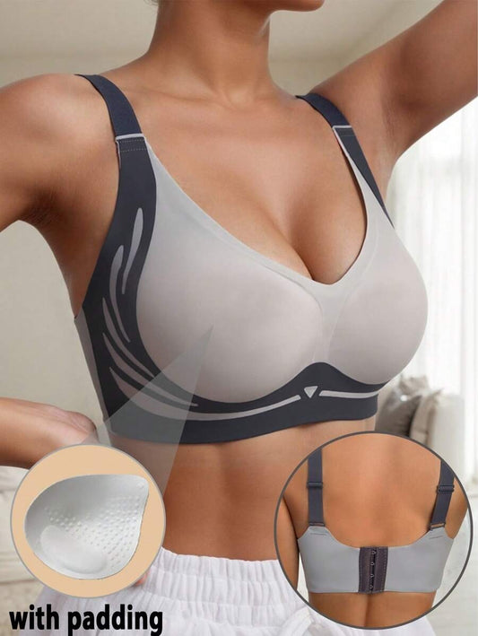 SHEIN حمالة صدر مبطنة بلون رمادي