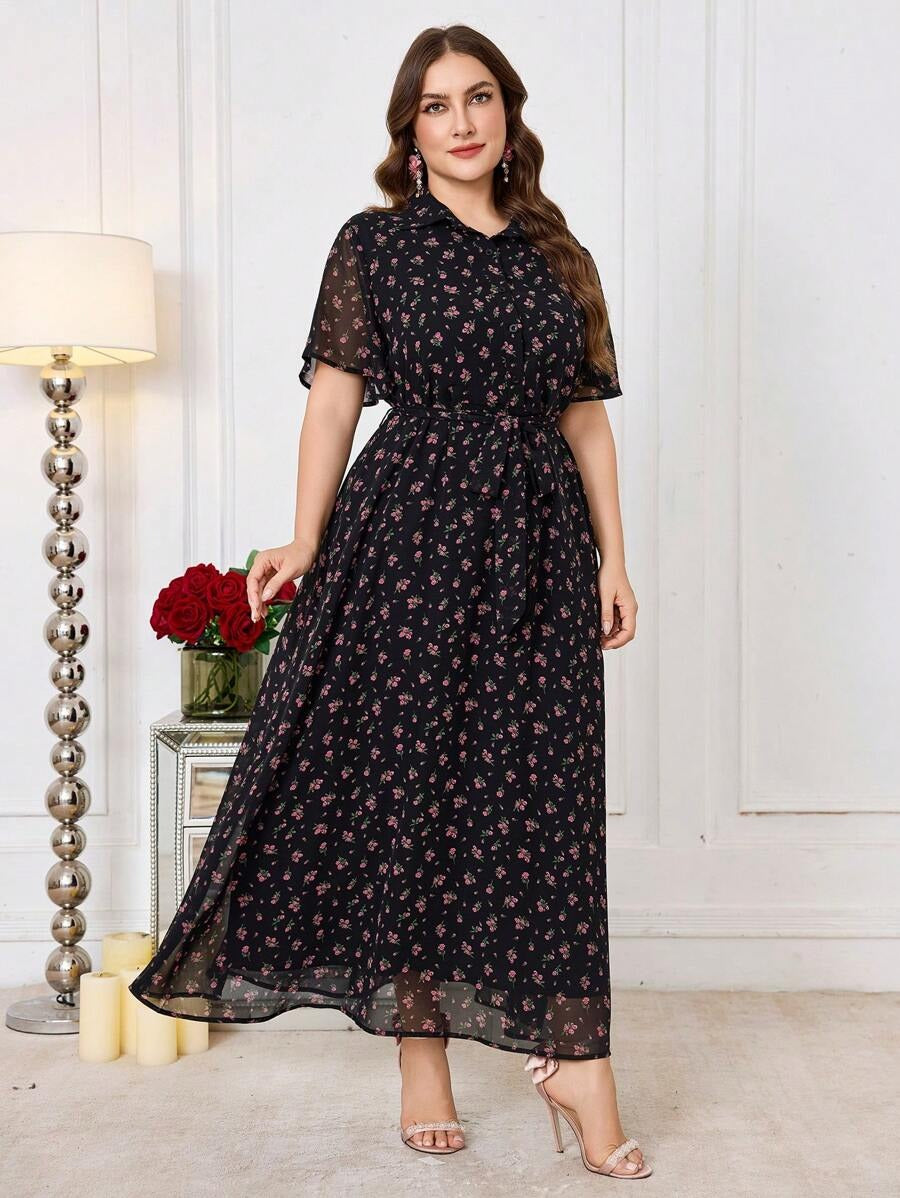 SHEIN Modelyn فستان مطبوع بنقشة زهور