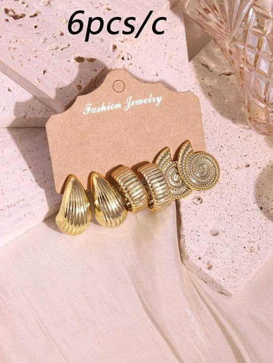 SHEIN طقم أقراط ذهبي صيفي نجمة بحر