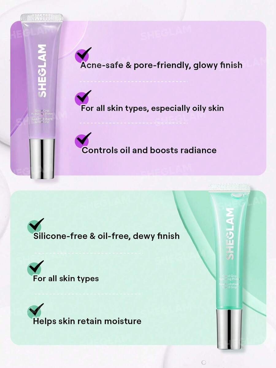 SHEGLAM Good Grip – Blueberry + AHA برايمر جل خفيف