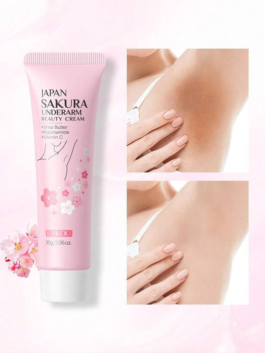 LAIKOU مجموعة لتفتيح وترطيب الجسم كريم الإبط + مزيل العرق بالكرز