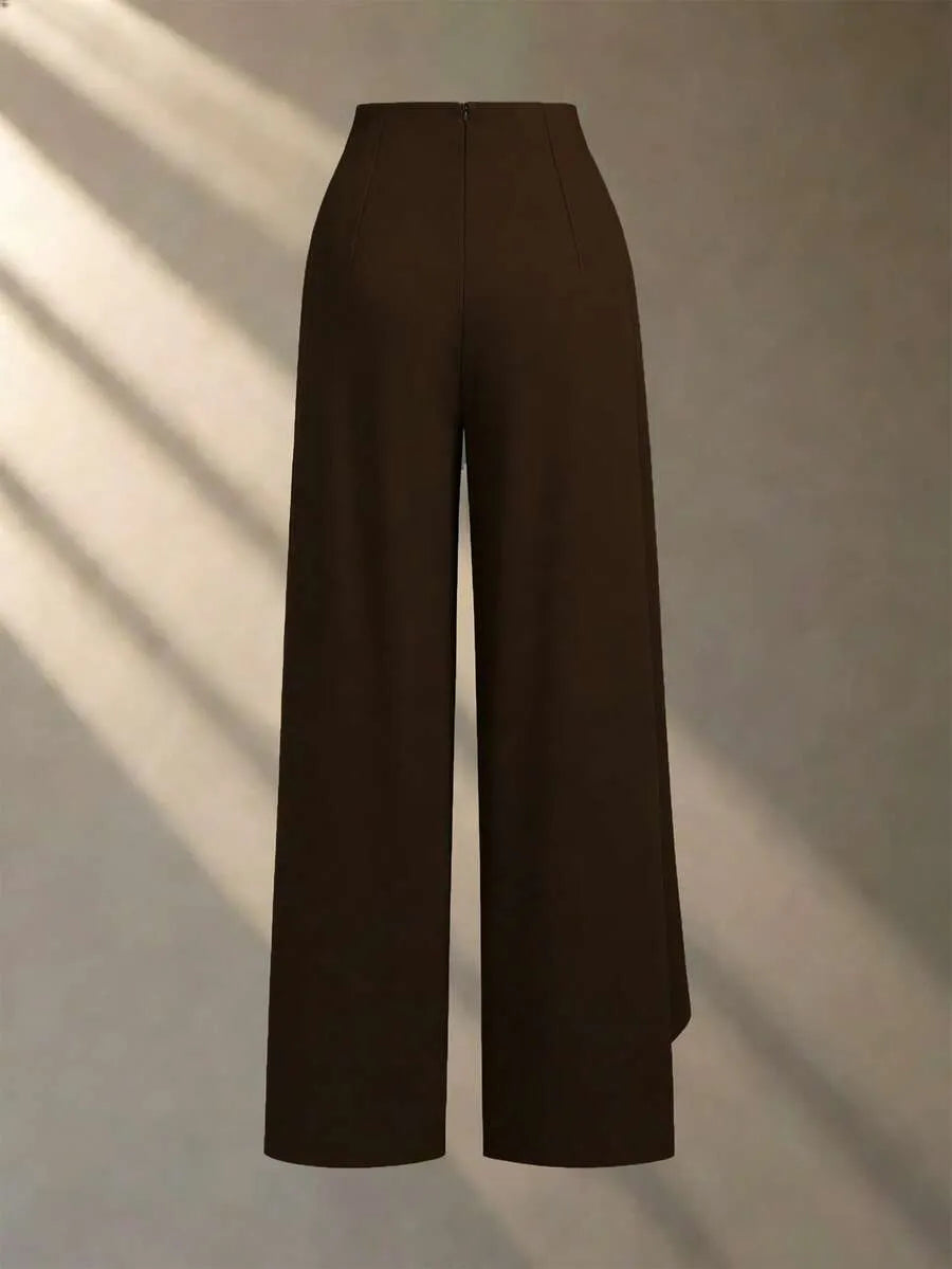 SHEIN Franclia بنطلون نسائي واسع بتصميم غير متماثل