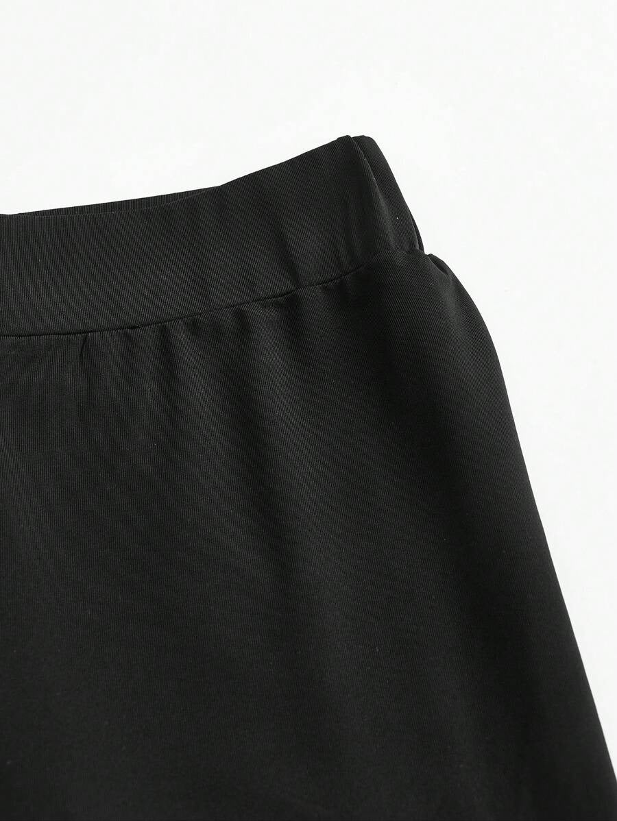 SHEIN طقم 3 بنطلون ضيق بلون سادة