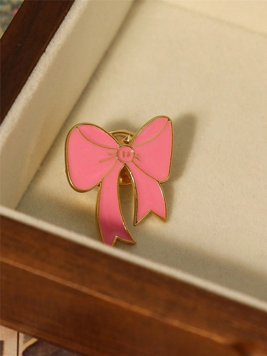 SHEIN Yuan Shuo بروش فراشة وردية للحقيبة أو الملابس