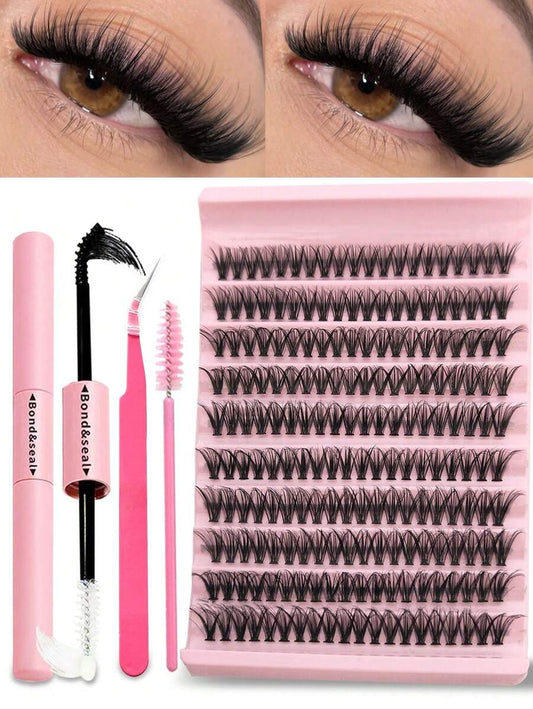 SHEIN طقم رموش فردية 200 قطعة لمظهر ناعم وطبيعي