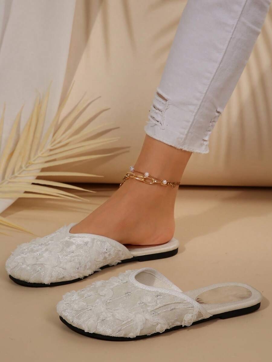 SHEIN صندل صيفي أنيق بلون أبيض