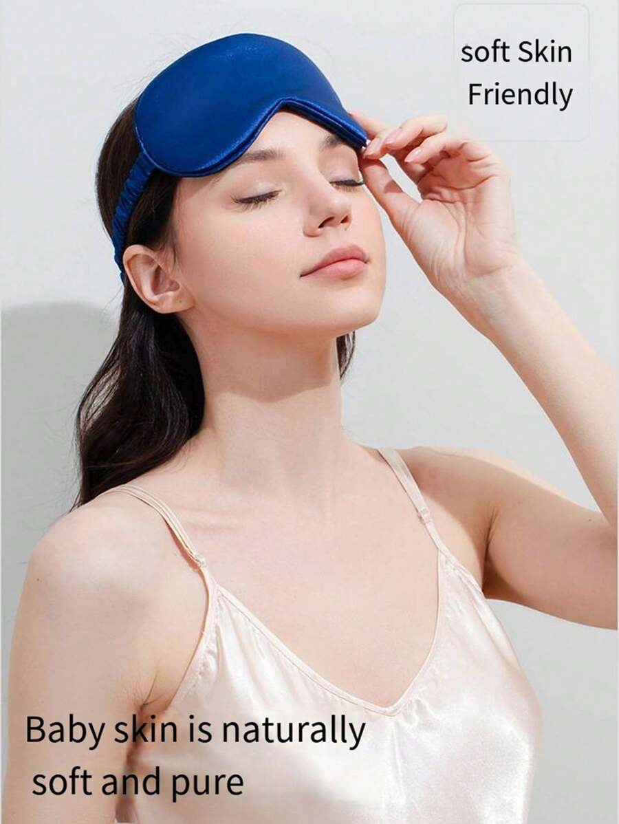 SHEIN قناع نوم 4 قطع حريري خفيف وناعم
