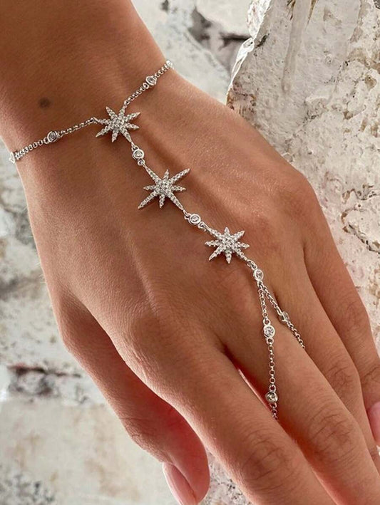 SHEIN سوار حلقي بنجوم مرصعة للأصابع