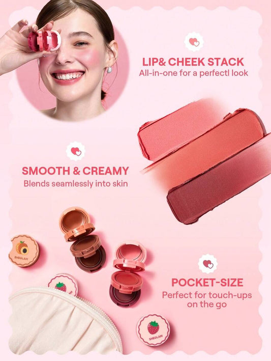 SHEGLAM Strawberry Whirl طقم كريم للخدود والشفايف