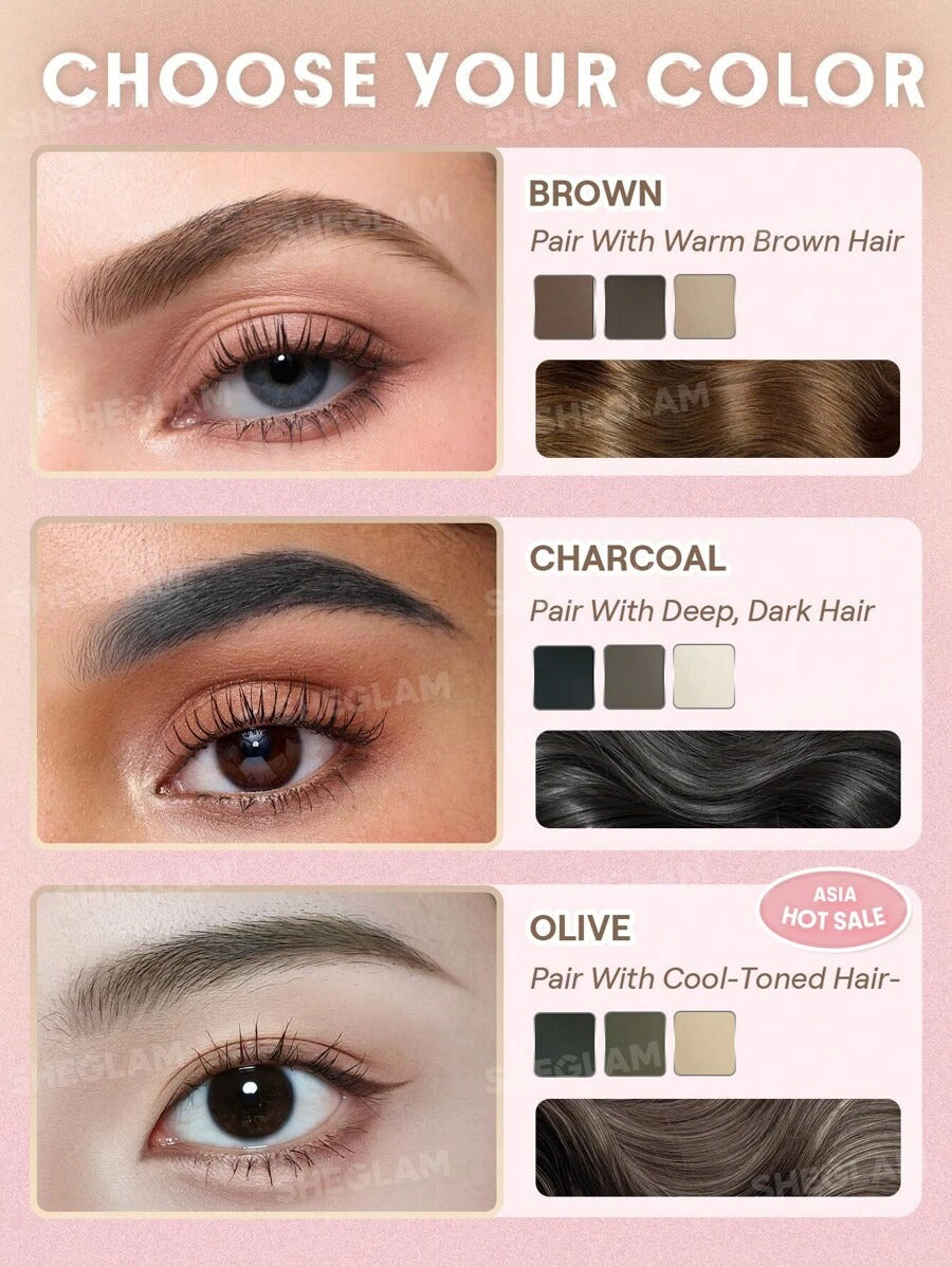 SHEGLAM Puff ظلال حواجب لون بني طبيعي
