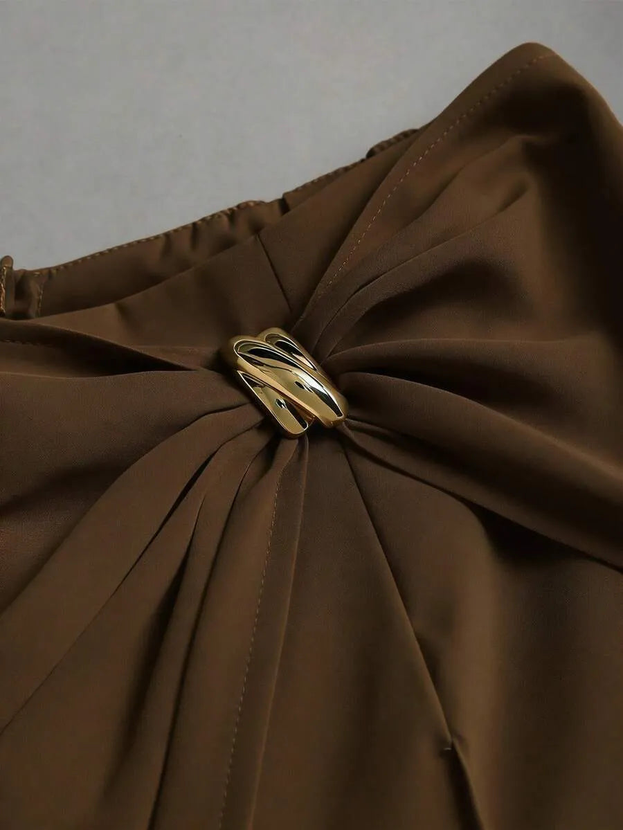 SHEIN Franclia بنطلون نسائي واسع بتصميم غير متماثل