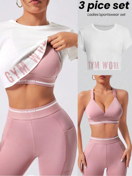 SHEIN طقم رياضي نسائي من قطعتين