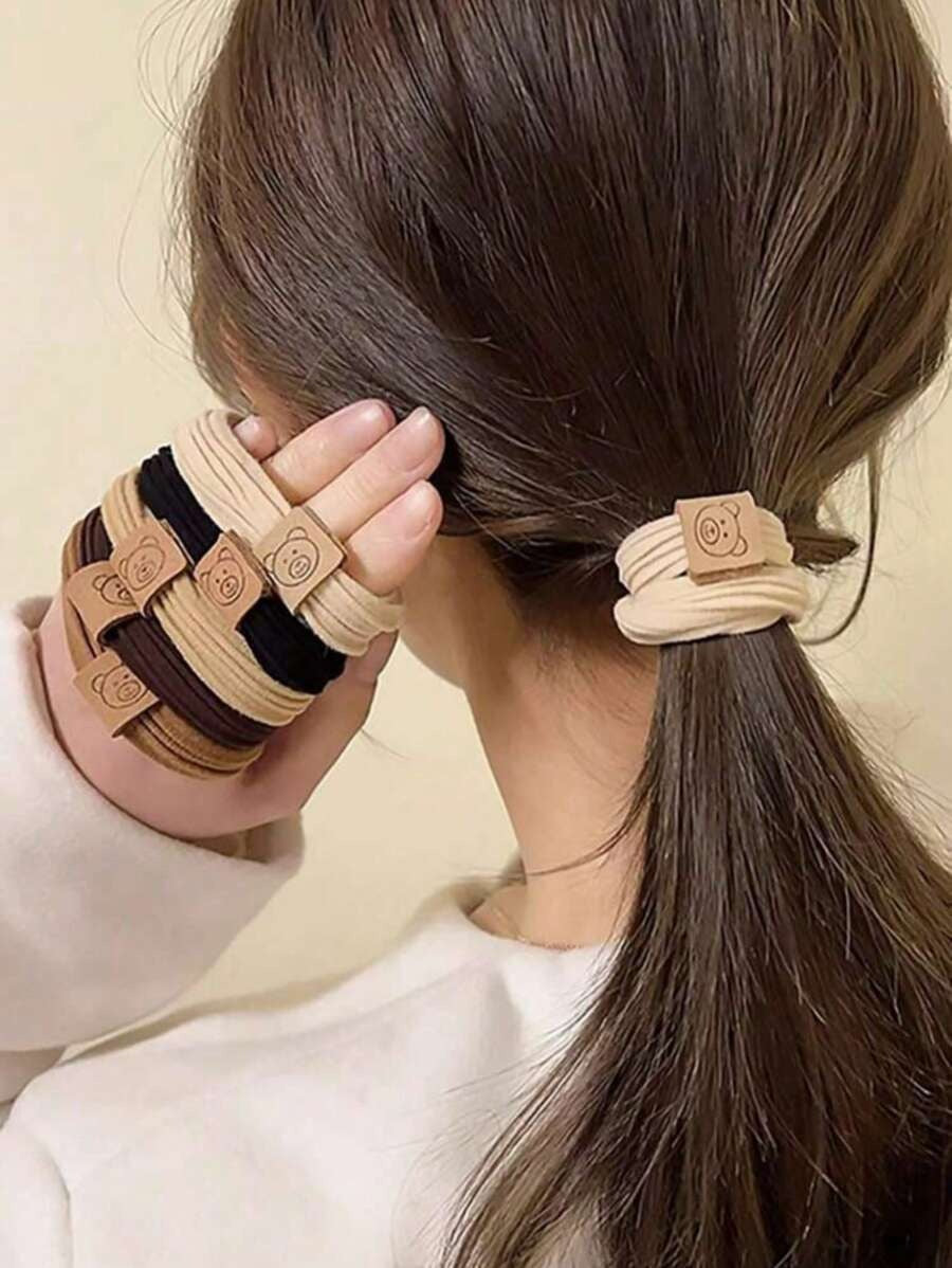 SHEIN مجموعة 10 قطع ربطات شعر مزينة بدببة كيوت