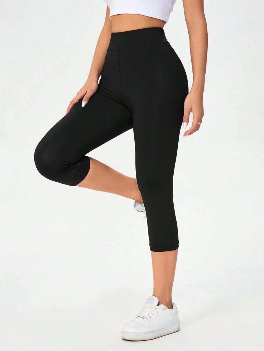 SHEIN طقم 3 بنطلون ضيق بلون سادة