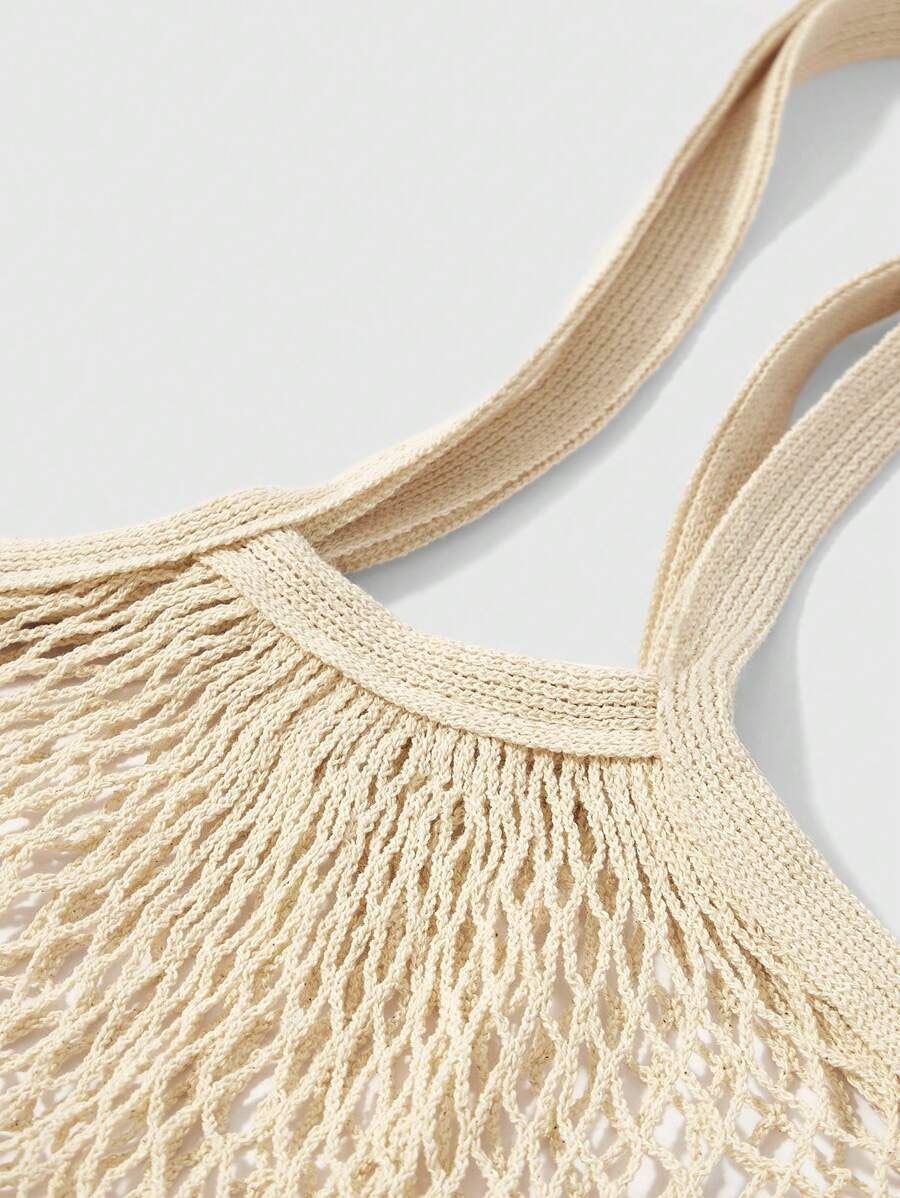 SHEIN حقيبة بيج كاجوال ستايلها ناعم وواسعة