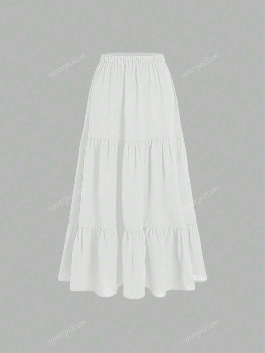 SHEIN A-Line تنورة متوسطة الطول بقصة